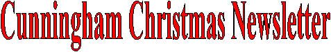 Cunningham Christmas Newsletter