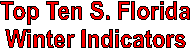 Top Ten S. Florida
Winter Indicators